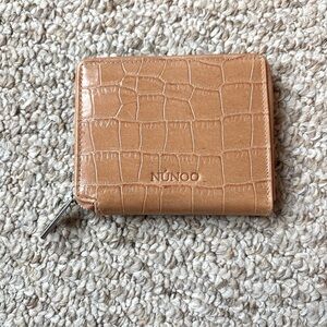 Tan Croc-Embossed Wallet